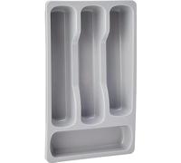 Curver Range Couverts pour Tiroir de Cuisine - 4 Compartiments - 33 x 20 x 6 cm - Gris