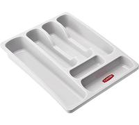 Curver Range Couverts pour Tiroir de Cuisine - 6 Compartiments - 29 x 36 x 6 cm - Gris