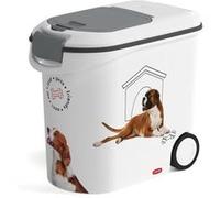 Curver Recipient alimentaire a roulettes pour chiens 35 L Blanc G