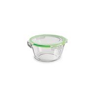 Curver Récipient hermétique en verre pour aliments - Capacité de 1 l avec fermeture à clip - Rangement facile et garde les aliments frais - Passe au congélateur et au four