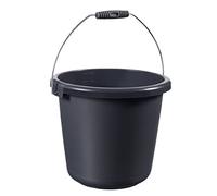 CURVER Seau 10L Anse métal, pour Le Ménage - Bac de Lavage Pratique et Empilable - pour Laver Le Linge, la Vaisselle, Le Sol - 29,5 x 29,5 x 25,5 cm - Gris Anthracite