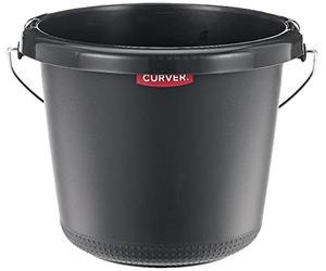 Curver Seau 5L Anse métal pour Le Ménage - Bac de Lavage Pratique et Empilable - pour Laver Le Linge, la Vaisselle, Le Sol - 24 x 24 x 19,5 cm - Gris Anthracite