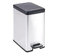 Curver DECO Bin 240639 Poubelle 25 l (l x H x P) 250 x 450 x 420 mm argent, noir 1 pc(s)