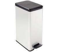 Curver DECO Bin 240640 Poubelle 40 l (l x H x P) 250 x 610 x 420 mm argent, noir 1 pc(s)