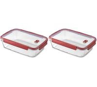Curver| Smart Cook Base Verre Rect 2,3 l, (Lot de 2)