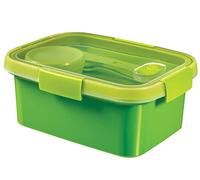 Curver | Smart Lunch Box rect 1.2L avec Couverts 20,3x15,4x8,8 cm Vert