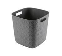 CURVER SOFTEX 15L Panier de rangement 27,9 x 27,9 x 26,9 cm, gris foncé 00573-Z68