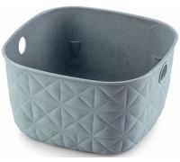 Curver Panier de rangement Softex 3L - Design Élégant - Léger, Empilable et Pratique - 100% recyclé - 19 x 19 x 11 cm - Bleu