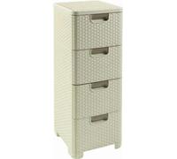 Curver Style 4x14L étagère à tiroirs blanc crème