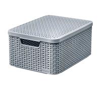 CURVER Style M Corbeille avec couvercle 38,6 x 28,7 x 17 cm gris clair
