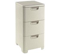 CURVER STYLE 3x14L Tour a tiroirs rotin 33 x 38 x 59,5 cm creme 06604-885