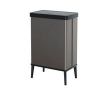Curver Poubelle sur pieds VERTO Ouverture touch 54 L Gris perle