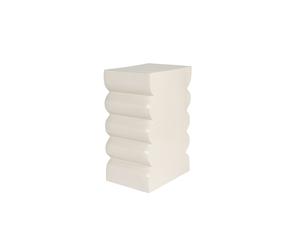 CURVES - Tabouret en aluminium beige brillant Beige