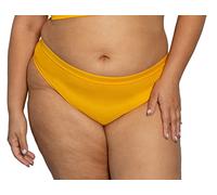 Curvy Couture Maille Transparente, Coupe Haute Slip, Jaune, XXL Grande Taille Femme