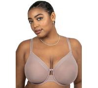 Curvy Couture Soutien-Gorge à Armatures Non doublé en Maille Transparente pour Femme, écorce, 90H