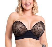 Curvy Kate Hey Girls - Soutien-gorge sans bretelles Superplunge (CK071108), 85A, latte, noir, 100G