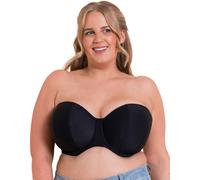 Curvy Kate Luxe Strapless Bra, Soutien-gorge de tous les jours Bretelles multipositions uni Femme, Noir, 75L (Taille fabricant: 28HH)