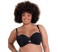 Curvy Kate Soutien-Gorge à Balconnet à Armatures Boost Me Up rembourré pour Femme Lingerie Noire Bonnet D-J, Noir, 36H