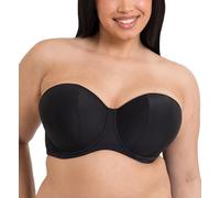 Curvy Kate Soutien-gorge sans bretelles de luxe, 80F, Noir de jais, noir profond, 80E