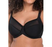 Curvy Kate Wonderfully Full Cup Bra Soutien-Gorge Balconnet, Semi-Voilage, Noir, 32G Femme