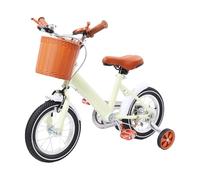CUSANSK Vélo pour enfant de 12 pouces pour garçons et filles de 2 à 4 ans, vélo d'apprentissage réglable en hauteur, avec roues jockey et panier, capacité de charge 40 kg, pour exercices