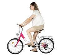 CUSANSK VTT de qualité supérieure pour femme 20" avec dérailleur 6 vitesses, freins V-Brake - Garde-boue pour filles et garçons
