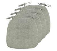 Cuscini Sedie Cucina Antiscivolo Verde Set di 4/6/8 - Trapezio 43x41 cm, Lino Resistente, Comfort e Stile per Sedute, Ideali per Interni ed Esterni