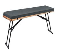 Cush Banc d'extérieur et d'intérieur en mousse haute résilience, antidérapante, résistante à la décoloration, lavable, bleu, 110 x 23 cm