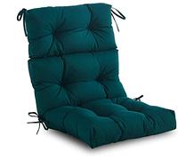 Cush Chaise de jardin épaisse et douce - Coussin antidérapant portable pour extérieur, terrasse, intérieur, voyage et plage - Vert foncé
