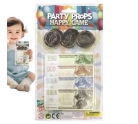 Cushangty Argent Jouet | Jeu d'argent | Accessoire de Jeu de Rôle et de Faire-Semblant pour Garçons et Filles Utilisable en Classe École Maison Voyage Anniversaire et École à la Maison