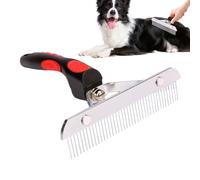 Cushangty Brosse Râteau pour Chien Anti-Perte de Poils, Démêloir Anti-Nœuds, Peigne à Dents en Acier Inoxydable, Démêloir pour Chiens et Chats, Accessoire pour Animaux