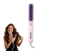 Cushangty Peigne Lissant Cheveux - Peigne Ionique Pour Cheveux Bouclés - Brosse Chauffante avec Design de Sécurité Anti-Brûlure pour les Déplacements, les Voyages d'Affaires et l'École