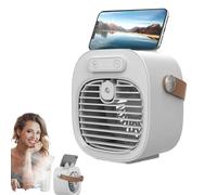 Cushangty Rafraîchisseur D'air Pour Chambre - Petit Ventilateur Climatiseur Humidifiant,Appareil De Refroidissement Portatif Avec Support Pour Téléphone Pour Salle D'étude Appartement Dortoirs