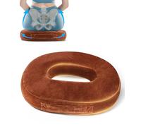 Cushion de Chaise Donut, Coussin Bouée Coccyx Ergonomique,Coussin Orthopédique Rond,Coussin Coccyx pour Soulager Hémorroïdes (Brown)