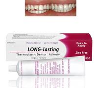 Cushion Grip Adhésif thermoplastique Den/ture, crème fixatrice longue durée pour sécuriser les bosses, les fausses dents et les partiels, sans colle, kit de réparation pour prothèse dentaire