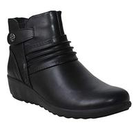 Cushion Walk Bottines d’hiver légères à fermeture éclair pour femme et fille Style décontracté et confortable Tailles 39 à 42, Black Snake, 40 EU
