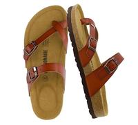 CUSHIONAIRE Sandale Luna Cork Footbed pour Femme avec + Confort, Whisky, 40 EUW