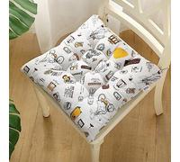 Cushionsda Cucina Set de 2/4/6 coussins Trapuntati per Interno ed Esterno Ideali per Giardino Soggiorno e Ufficio con Laccetti Regolabili