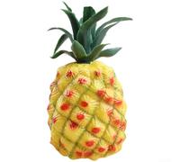 Cushteg Ananas artificiel | Modèle de fruit en plastique | 15 cm, 20 cm, 25 cm, fruits décoratifs jaunes pour la maison, le bureau, un événement tropical (ananas en plastique)