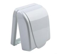 Cushteg Boîtier étanche pour interrupteur mural, type 86, couvercle de sortie à rabat pour prise murale intérieure et lampe, fabriqué en plastique, 110 mm x 95 mm (blanc)