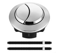 Cushteg Bouton de chasse d'eau double de rechange pour réservoirs standard, interrupteur poussoir en ABS avec tige réglable, s'adapte à 3,8 à 6,6 cm de diamètre, pour la plupart des toilettes