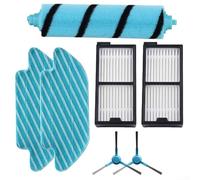 Cushteg Kit de brosses filtrantes de rechange pour aspirateur robot Conga 6090 7090, comprend une brosse principale, des brosses latérales, un filtre HEPA et un chiffon en microfibre (A)
