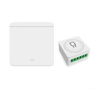 Cushteg Kit d'interrupteur sans fil avec commande vocale, pour Tuya Smart Home, installation facile, aucun câblage nécessaire, télécommande RF433 MHz pour lumières et appareils (A)
