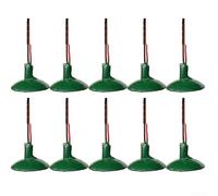Cushteg Lot de 10 lampadaires LED pour modèles de lampadaires à l'échelle HO, avec fils et résistances, plafonnier blanc chaud, 3 V CC, 20 mA chacun