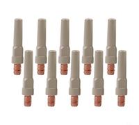 Cushteg Lot de 10 pointes de soudage avec revêtement antiadhésif, accessoire de torche de soudage MIG pour 15AK, 40 x 1,2 mm, buses métalliques pour réduire les scories et chemin de soudure clair