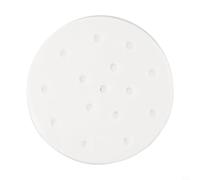 Cushteg Lot de 100 doublures en papier perforées jetables pour friteuse à air, cuiseur vapeur et panier vapeur, papier blanc rond en pâte, antiadhésif et robuste (20,3 cm)