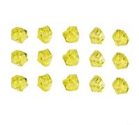 Cushteg Lot de 200 pierres précieuses en acrylique pour décoration de vase et de plantes, pour fête de mariage, maison, jardin, aquarium (couleurs mélangées) (jaune)