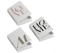 Cushteg Lot de 3 boîtes à livres décoratives pour décoration d'intérieur avec fermeture magnétique, design d'ouverture, panneau épais pour bibliothèque, table basse, chambre à coucher