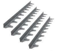 Cushteg Lot de 4 cache-joints en silicone pour plan de travail de cuisine | Résistants à la chaleur, ne passent pas au lave-vaisselle | Noir, gris, blanc, transparent (gris)