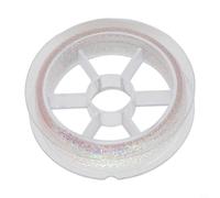 Cushteg Matériau du corps de fixation de mouches 8 m pour crevettes blanches à ailes de glace, flash en écailles de poisson pour bande tressée, échelle imitation PVC avec reflet de la lumière, largeur